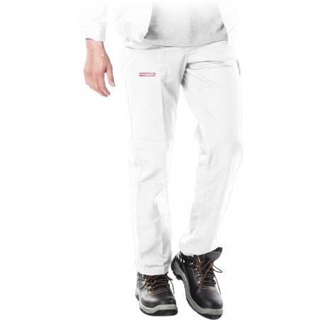 Spodnie ochronne do pasa REIS MASTER białe r. 48 - 62