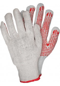 Rękawice ochronne z dzianiny z nakropieniem REIS RDZN NATU