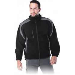 Bluza polarowa Leber & Hollman LH-FLEXER BS czarno-szara r. M - 3XL