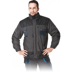 Kurtka ocieplana Formen LHFMNWJ SBN stalowo-czarno-niebieska r. M - 3XL