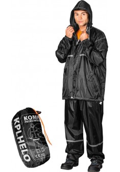 Komplet przeciwdeszczowy spodnie + kurtka REIS KPLHELO czarny r. M - 3XL