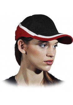 Czapka ochronna drelichowa czarno-czerwona 100% bawełna CZTOP BC r. 57-61