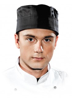 Czapka kucharska krótka LH-SKULLER Chef's Kitchen czarna r. L-2XL