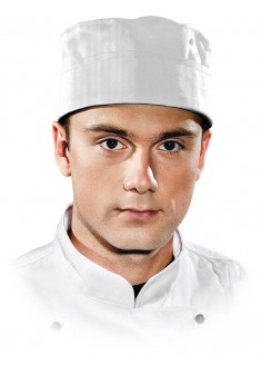 Czapka kucharska krótka LH-SKULLER Chef's Kitchen biała r. L-2XL