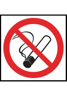 Znak ochrony ppoż. Palenie tytoniu zabronione 150x150 płytka PCV