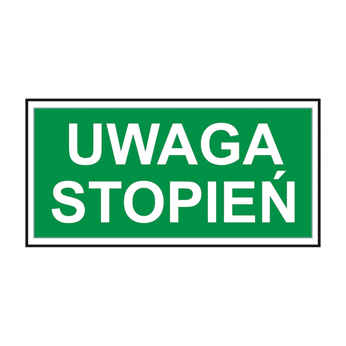 Znak ewakuacyjny „Uwaga stopień” płytka PCV Z-62E-PT-150X300 Znak ewakuacyjny „Uwaga stopień” płytka PCV Z-62E-PT-150X300