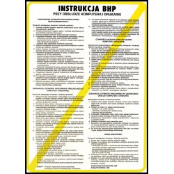 Instrukcja BHP „Instrukcja BHP na stanowisku komputera i drukarki” Z-IBN01-P-250X350
