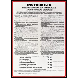 Instrukcja BHP „Instrukcja przeciwpożarowa dla pomieszczeń administracyjno-biurowych” Z-IP06-P-250X350