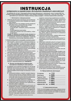Instrukcja BHP „Instrukcja postępowanie na wypadek pożaru w budynkach mieszkalnych wielorodzinnych” Z-IP07-P-250X350