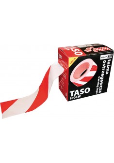 Taśma ostrzegawcza biało-czerwona dwustronna REIS TASO 100m