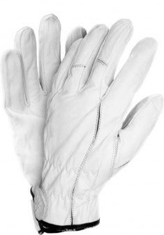 Rękawice ochronne z koziej skóry REIS RMC-PEGASUS białe r. 7 - 11