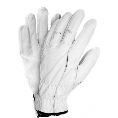 Rękawice ochronne z koziej skóry REIS RMC-PEGASUS białe r. 7 - 11