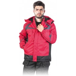Kurtka ocieplana polarem REIS ZEALAND czerwono-czarny r. M - 3XL