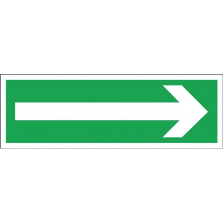 Znak ewakuacyjny "Kierunek do wyjścia drogi ewakuacji" 100x300 płytka PCV