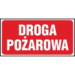 Znak ochrony ppoż. „Droga pożarowa” płytka PCV Z-45P-PT-200X400
