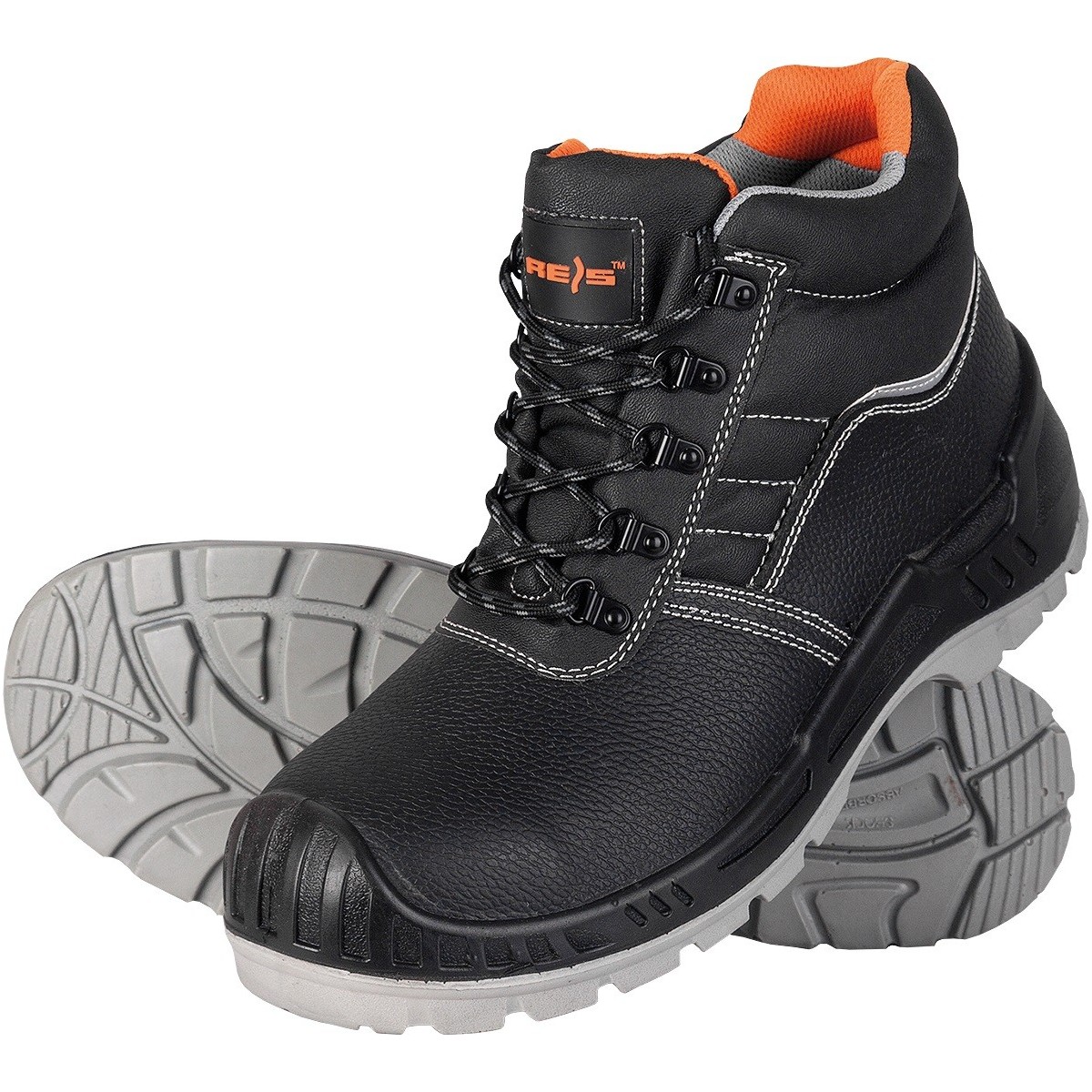 Buty bezpieczne REIS TITAN czarno-pomarańczowe S3 SRC r. 39-47