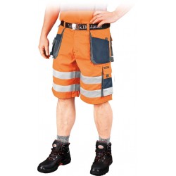 Spodnie krótkie FORMEN LHFMNXTS PGS pomarańczowo-granatowo-szare r. S-3XL