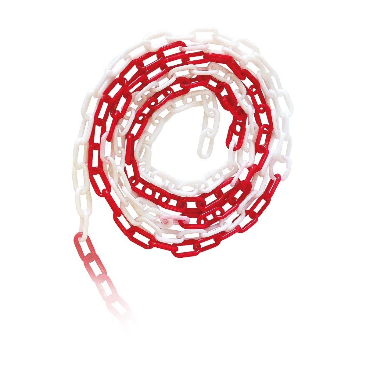 Łańcuch plastikowy JSP ROAD-CHAIN WC biało-czerwony 25m