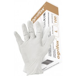 Rękawice lateksowe pudrowane OGRIFOX OX-LAT WHI białe r. S - XL