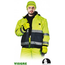 Kurtka ocieplana polarem pasy odblaskowe odpinane rękawy LH-VIBER YG r. M - 3XL