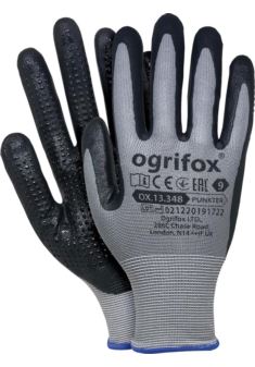 Rękawice robocze powlekane nitrylem OX-PUNKTER