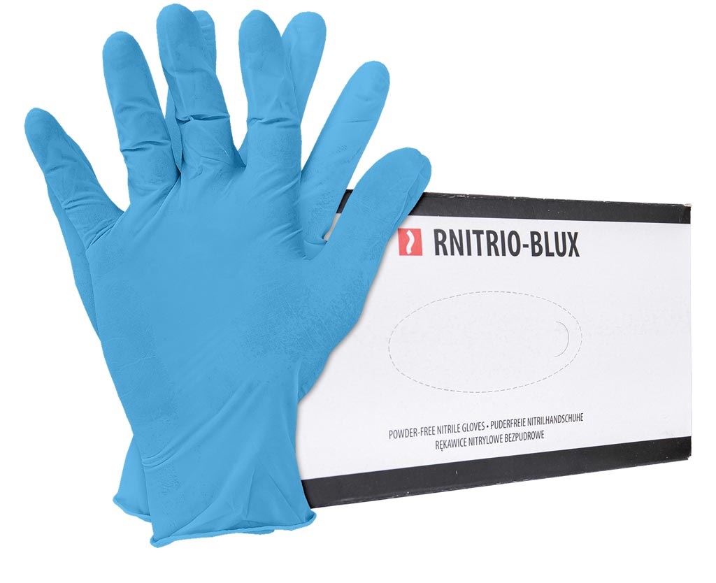 Rękawice nitrylowe bezpudrowe 100 szt. RNITRIO-BLUX