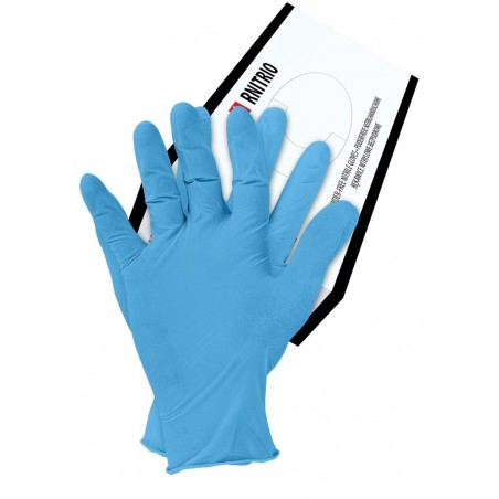 Rękawice nitrylowe niebieskie bezpudrowe RNITRIO N 100 szt.