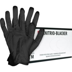Rękawice nitrylowe czarne RNITRIO-BLACKERL 100 szt.