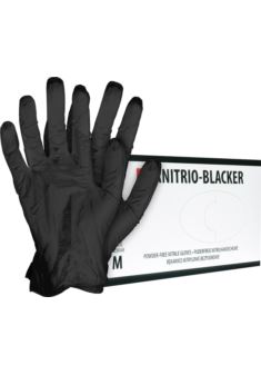 Rękawice nitrylowe czarne RNITRIO-BLACKERL 100 szt.