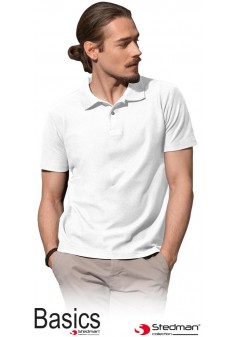 Koszulka polo męska STEDMAN ST3000 WHI biała