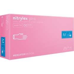 Rękawice nitrylowe bezpudrowe RMM- NITPINK 8% VAT
