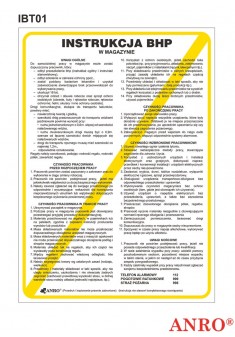 Instrukcja BHP „Instrukcja bezpieczeństwa i higieny pracy w magazynach" Z-IBT01-P-250X350