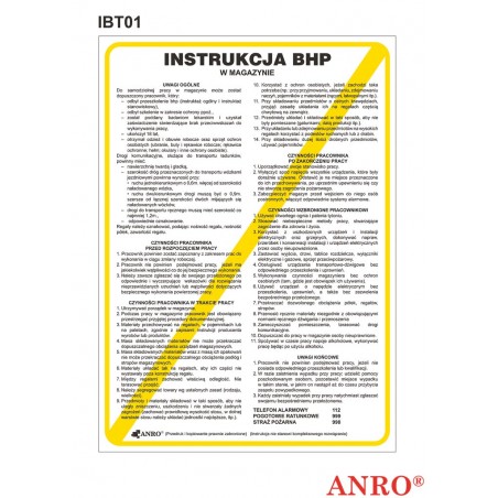 Instrukcja BHP „Instrukcja bezpieczeństwa i higieny pracy w magazynach" Z-IBT01-P-250X350