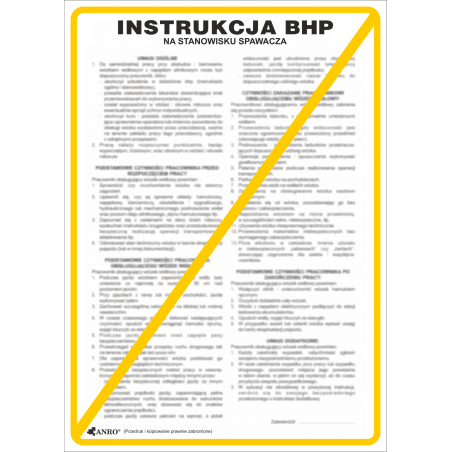 Instrukcje BHP „Instrukcja BHP na stanowisku spawacza Z-IBM07-P-250X350