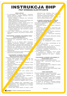 Instrukcje BHP „Instrukcja BHP dla spawacza elektrycznego” Z-IBM09-P-250X350