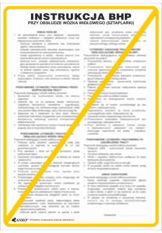 Instrukcja BHP „Instrukcja BHP przy obsłudze wózka widłowego (sztaplarki)” Z-IBT04-P-250X350