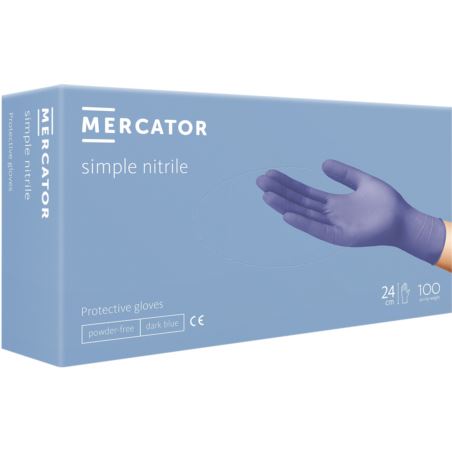 Rękawice nitrylowe niebieskie bezpudrowe RMM-SIMPLENIT