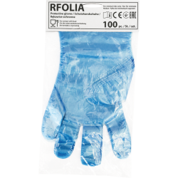 Rękawice ochronne foliowe RFOLIA N 100 sztuk