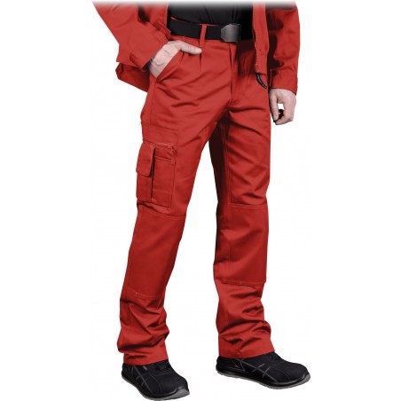 Spodnie ochronne do pasa Leber & Hollman VOBSTER czerwone r. 25 - 110