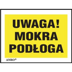 Naklejka samoprzylepna „Uwaga! Mokra podłoga” Z-SIGN-SLFL