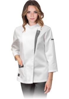 Bluza kucharska damska z długim rękawem na zatrzaski DOLCE
