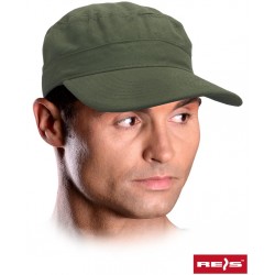 Czarna czapka z daszkiem REIS CZPOP Z zielona 100% bawełna r. 57-61