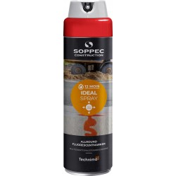 Farba fluorescencyjna do znakowania wielokierunkowa Soppec Ideal czerwona 500ml