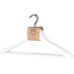 Wieszak biały drewniany  HANGER-WOODM002W REIS