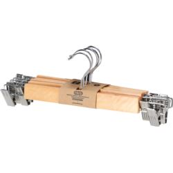 Wieszak drewniany z klipsami HANGER-WOODLC040