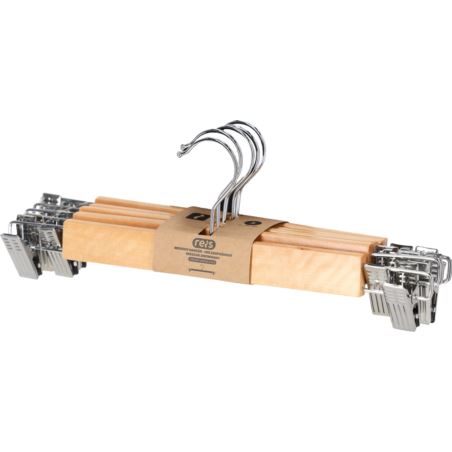 Wieszak drewniany z klipsami HANGER-WOODLC040