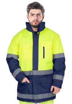Kurtka zimowa z oblaskami REIS BLUE-YELLOW YG