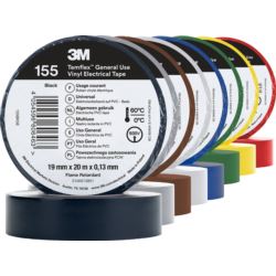 Winylowa taśma elektroizolacyjna 3M™ Temflex™ 155, pakiet tęczowy