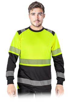 Koszulka ostrzegawcza z siateczki, męska IGUANA-LS – długi rękaw, odblaskowa
