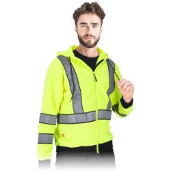 Bluza ochronna LUMINO męska – polar, kaptur, odblaskowa, EN ISO 20471